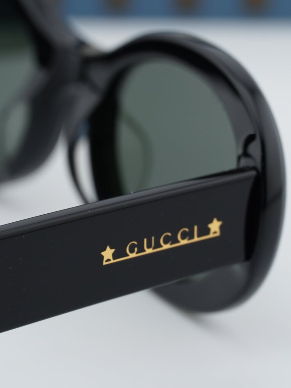 Gucci GG1587SA 001 Oval Sunglasses - Black / Grey - Picture 9 of 11